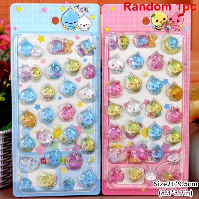 Cartoon 3D Relief Siegel Aufkleber Süßigkeiten Tropfen Gelee Aufkleber Kinder Pop DIY Sammelalbum Tausch Aufkleber Kinder Beste Geburtstagsgeschenke
