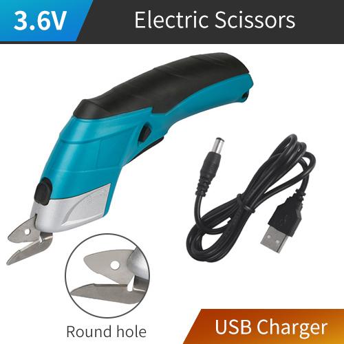 Cordless Electric Scissors Rechargeable Scissors Cloth Cutter Rug DIY Scissors Cardboard Cutting Tool PVC Leather Sewing