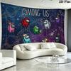 Among Us Wall Tapestry Aesthetic Wall Hanging Printed Fabric Blanket Decorative Tapestries for Bedroom Living Room Home Decor