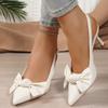 Fashion High Quality Ladies Shoes Baotou Women's Sandals Fashion Butterfly-knot Office and Career New Style Plus Size Solid Heels Women