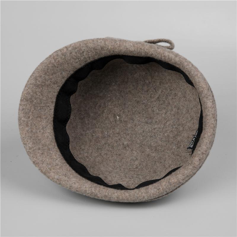 Ji Wool, Mother Equestrian Hat, Women'S High-End Bow, Elegant Retro Small Fragrant Cap.