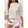 2026 Summer New TK Women's Round Neck Pullover Simple Versatile Striped Short Sleeve T-Shirt