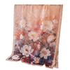 Literary Style Printing Flower Cutting Spring And Summer Silk Scarf Large Long Scarf High Sense Travel Shawl Sun Protection Women'S Scarf Headscarf