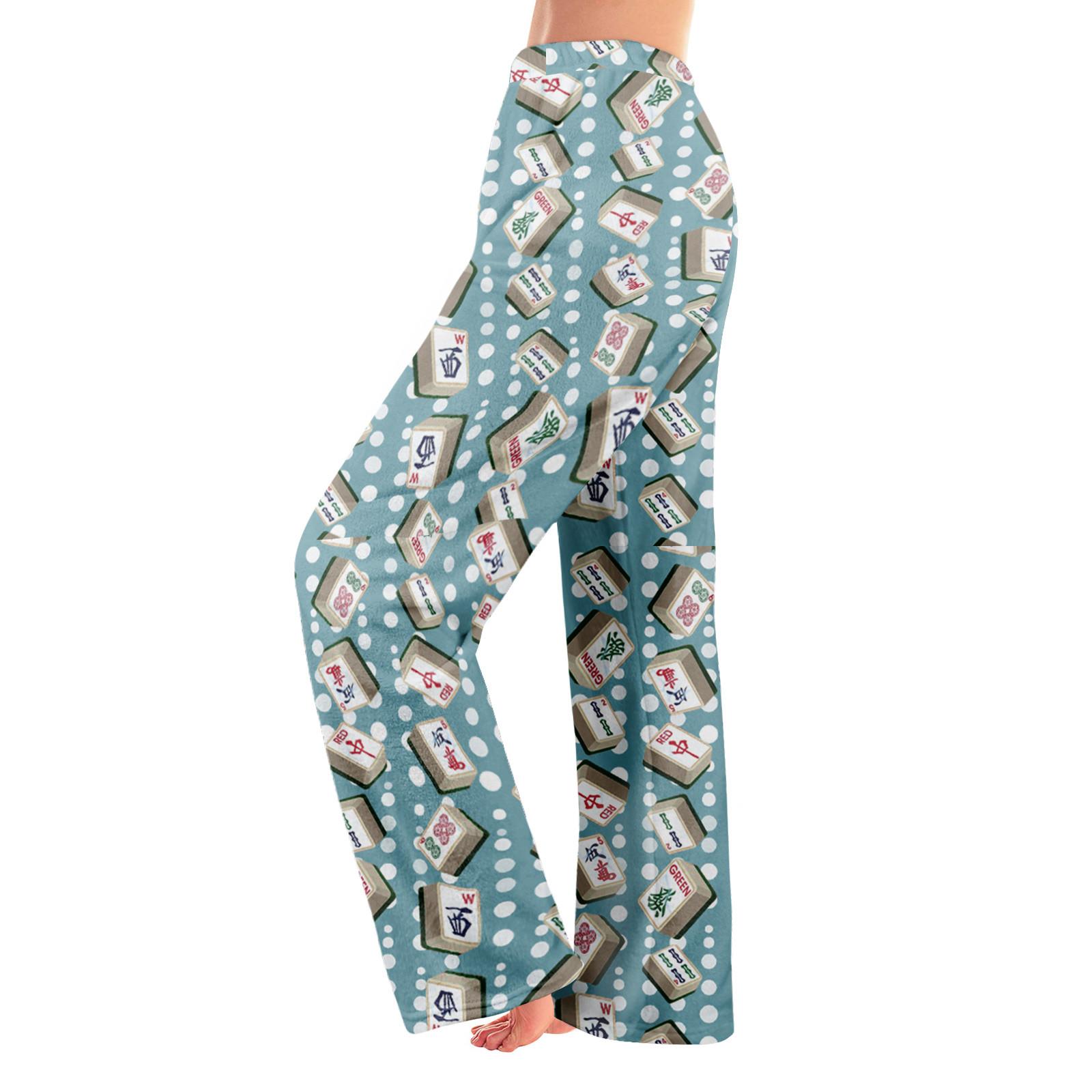 

Аніме Піжамні штани Одяг для сну Повсякденні штани на шнурку з еластичною талією Зручні прямі вільні штани для йоги XL