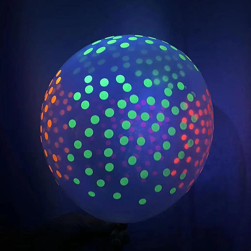 Happy Birthday Glow Balloons Party Supplies Fluorescent Balloons for Black Light Birthday Party