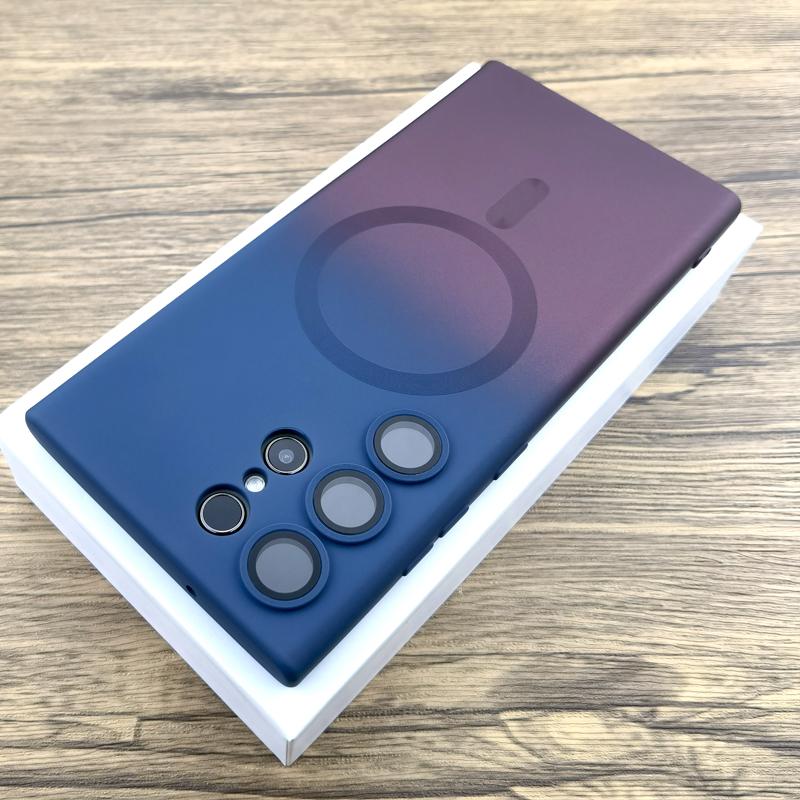 Gradient Silicone Case For Samsung Galaxy S25 S24 S23 S22 S21 S20 Ultra Plus FE Note 20 10 S 24 23 22 For Magsafe Charge Covers