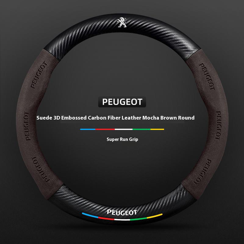 Car Steering Wheel Cover For Peugeot 106 107 108 206 207 208 301 307 308 406 407 408 508 607 2008 3008 4008 5008 GT RCZ Rifter