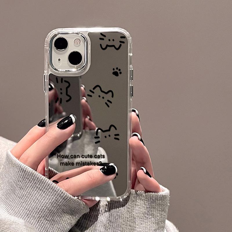 Funny Makeup Mirrors Phone Case For IPhone 17 17E 16E 15 13 11 12 14 16 Pro Max Plus Max Shockproof Bumper  Cover Capa