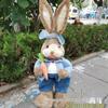 Pastoral Large Peter Rabbit Straw Woven Craft Ornament - Cute Christmas & Halloween Gift
