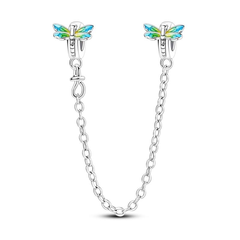 Copper Sun And Moon Plum Blossom Safety Chain Piece Bead Charms For 3Mm Original Bracelets Diy Jewelry Birthday Crafting