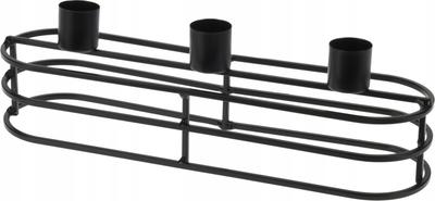 Decorative Black Metal Candlestick 29 Cm