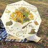 1PC Hogwarts Happy Birthday Umbrella-8-Rib Reinforced, Automatic Open, Lightweight & Durable, Cute Fashion Accessory for Outdoor, D2656