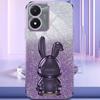 For vivo Y02s 4G Kickstand Case Rabbit Design Anti-Scratch Phone Cover