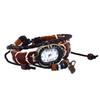 Vintage Wrap Bead Watch Woven Wrap Bead Leaf Bracelet Fashionable Quartz Wrist Watch for Men Women