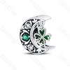 Zircon Clover Fine Pendants & Custom Designer Metal Charms Jewelry Waterproof Charm for Bracelet Fit Pan Women Gift