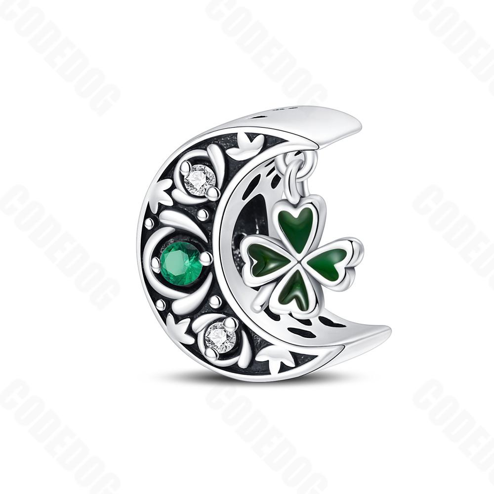 Zircon Clover Fine Pendants & Custom Designer Metal Charms Jewelry Waterproof Charm for Bracelet Fit Pan Women Gift