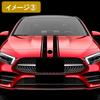 NOELAMOR Bonnet Sticker Stripe Body Car Seal Decal 8x180cm (Black)