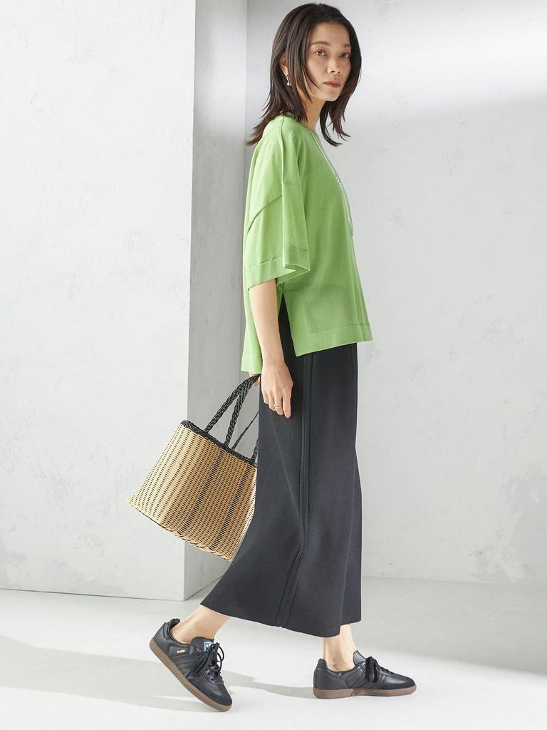 SHIPS for women 18G Filmy Cotton Wide POV 316320487 Green2 One Size S/S