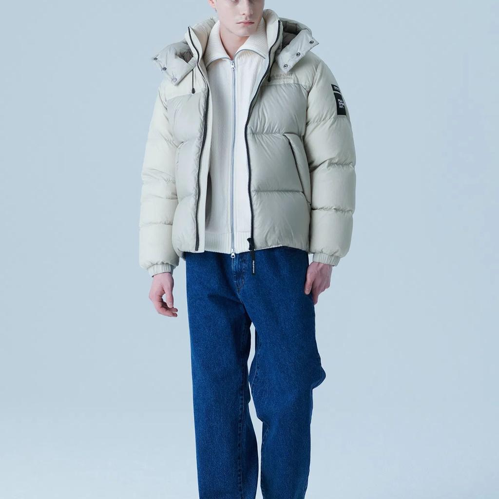 New FILA Down Jackets Unisex Ecru FS2DJF4131X-GRE