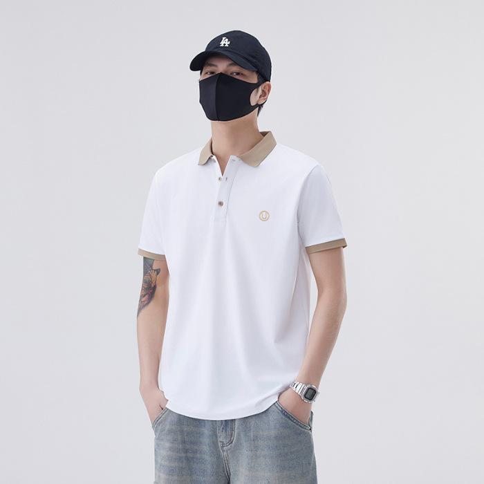 New Summer Men's Short-sleeved Top Thin Loose Lapel Short-sleeved POLO Shirt