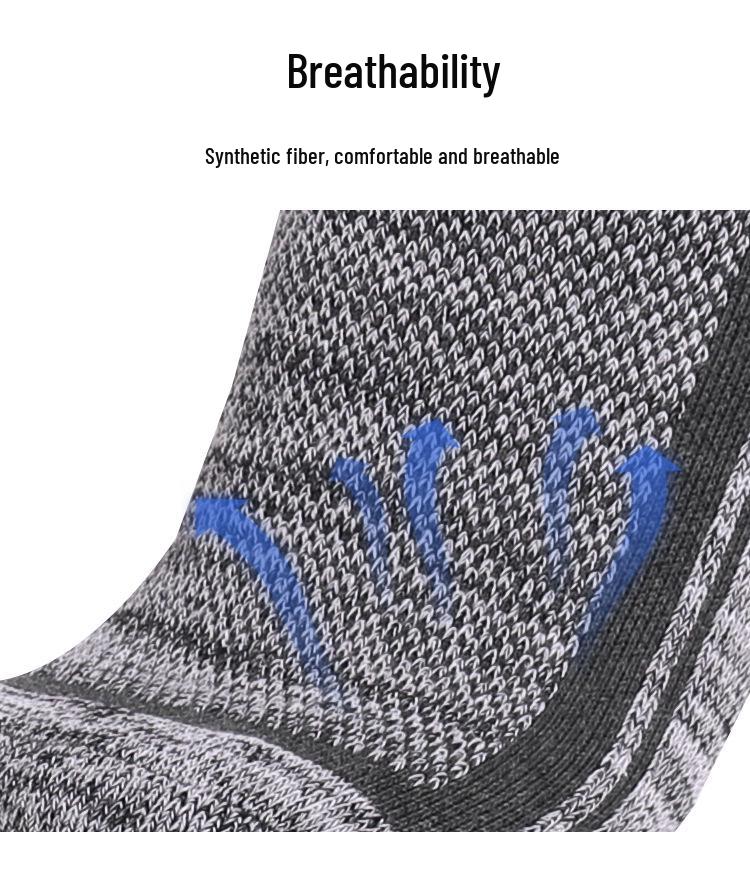 Thickened Terry Bottom Ski Socks - Sweat-Absorbent, Warm Outdoor Sports Socks for Mountaineering