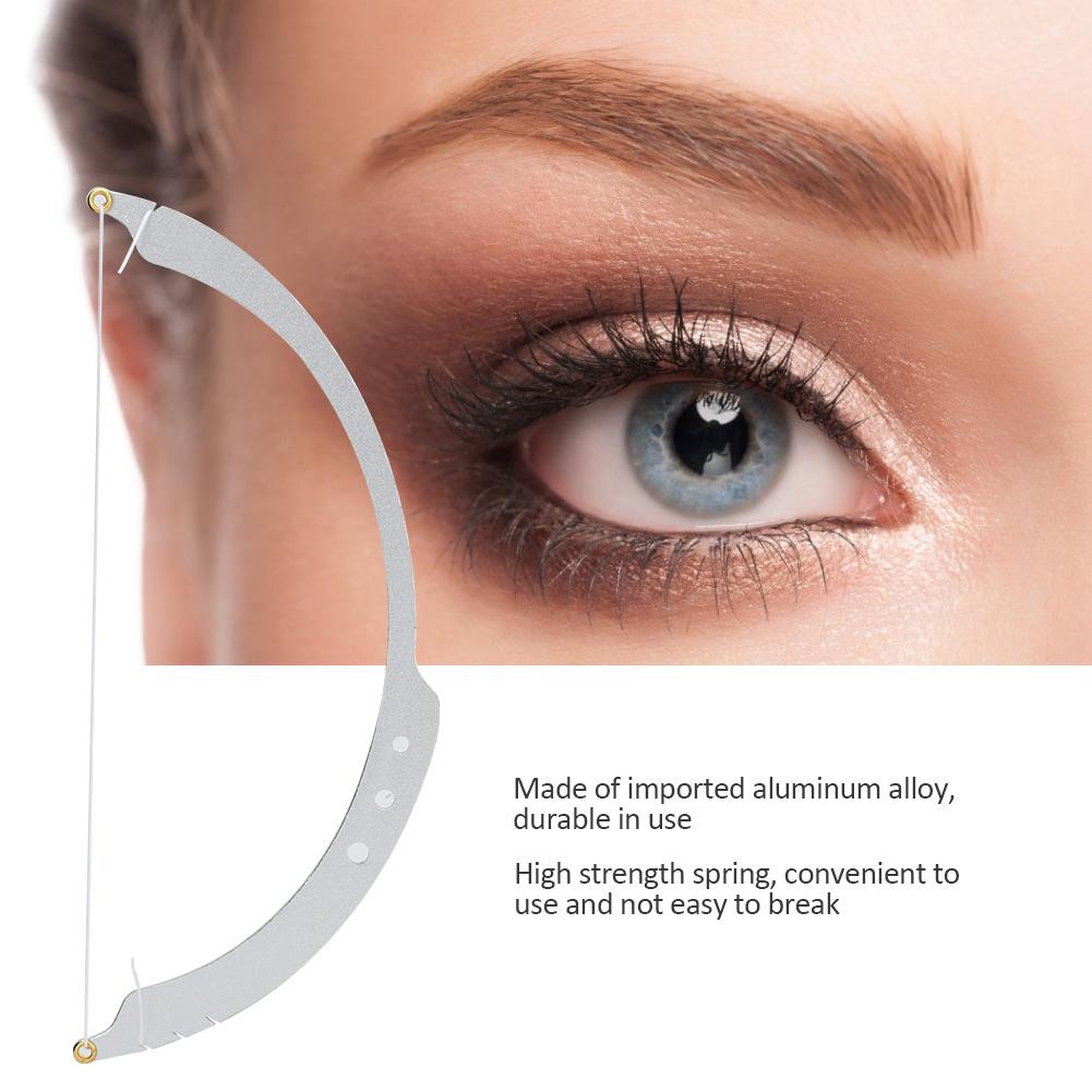 Microblading Line Marker Ruler Eyebrow Tattoo Measuring Tool With 10pcs Thread Lines (Black)