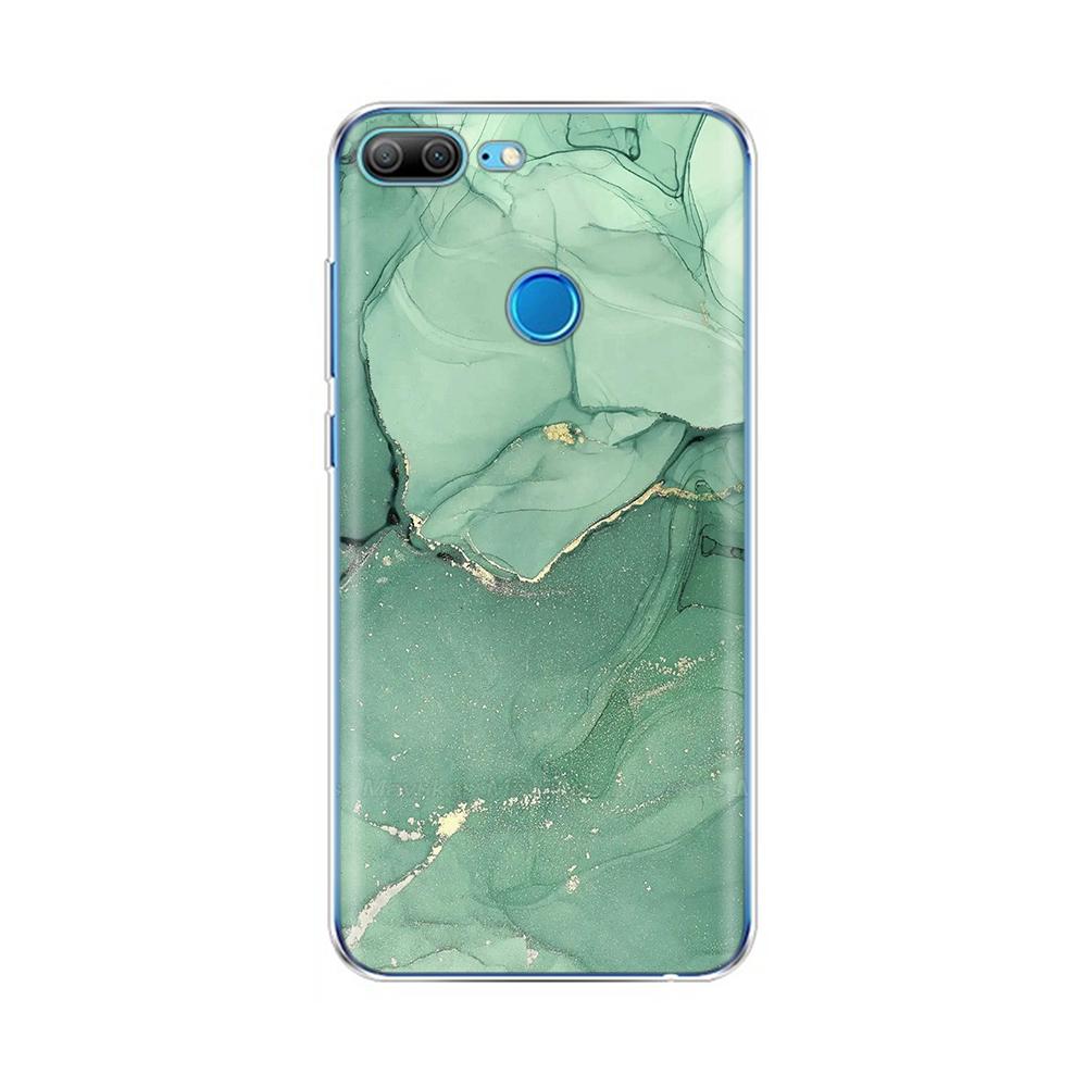 Phone Case For Honor 9 Lite Back Cover for Huawei Honor 9 Lite Cases Transparent Silicon TPU Protective Cats Flower Print Covers