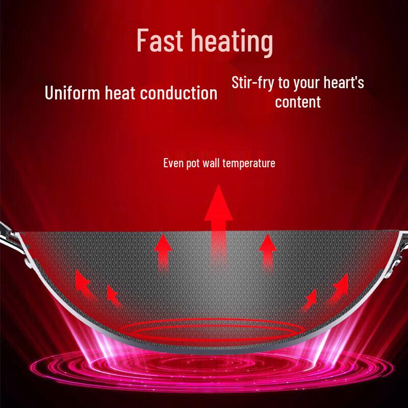 Jing Qing Fu 34cm Blued Wrought Iron Wok Set