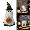 Cute Ghostly Pumpkin Figures for Halloween Quality Crafts Resin Ghostly Figures Decoration for Home & Office