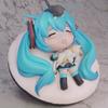 11CM Hatsune Miku Dormindo Figuras de Ação de Anime Boneca Ornamento de Mesa Kawaii Decoração de Chassi Estátua Kawaii Modelo Brinquedo da Moda Presente