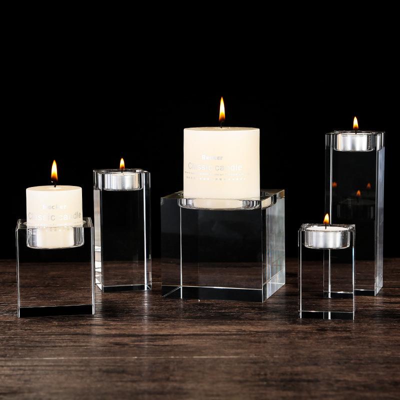1PC Engraving Personalized Portrait Pattern, Crystal Candle Holder