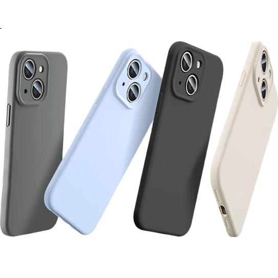 GURRS Ultra-Thin Full-Coverage Shockproof Liquid Silicone Case for iPhone 12 Pro, Matte Black