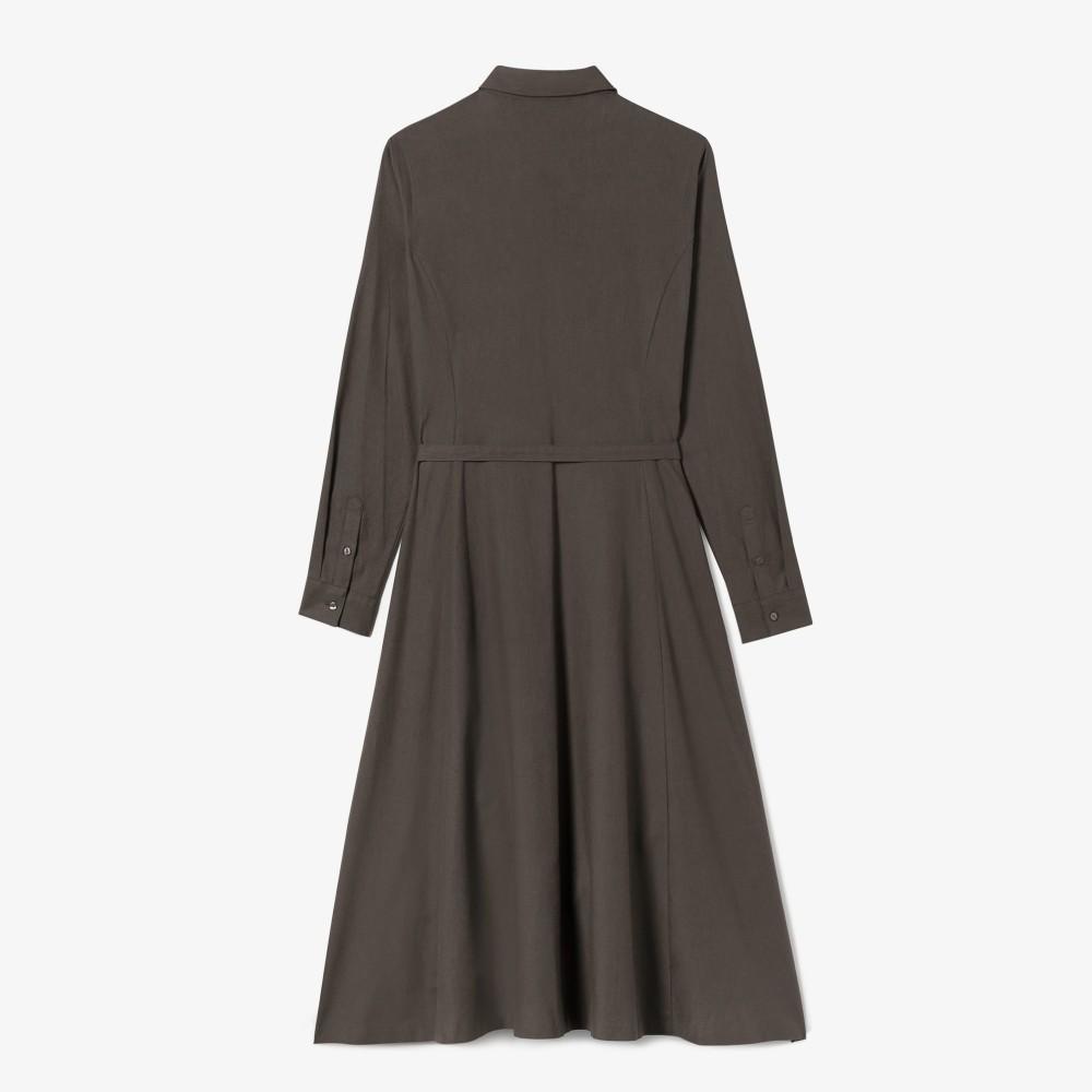 [Lacoste] Women's Flannel Woven Long Dress EF896E-54NSIX