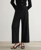 PLEATSMOOD Tweed Pleated Pintuck Elastic Pants