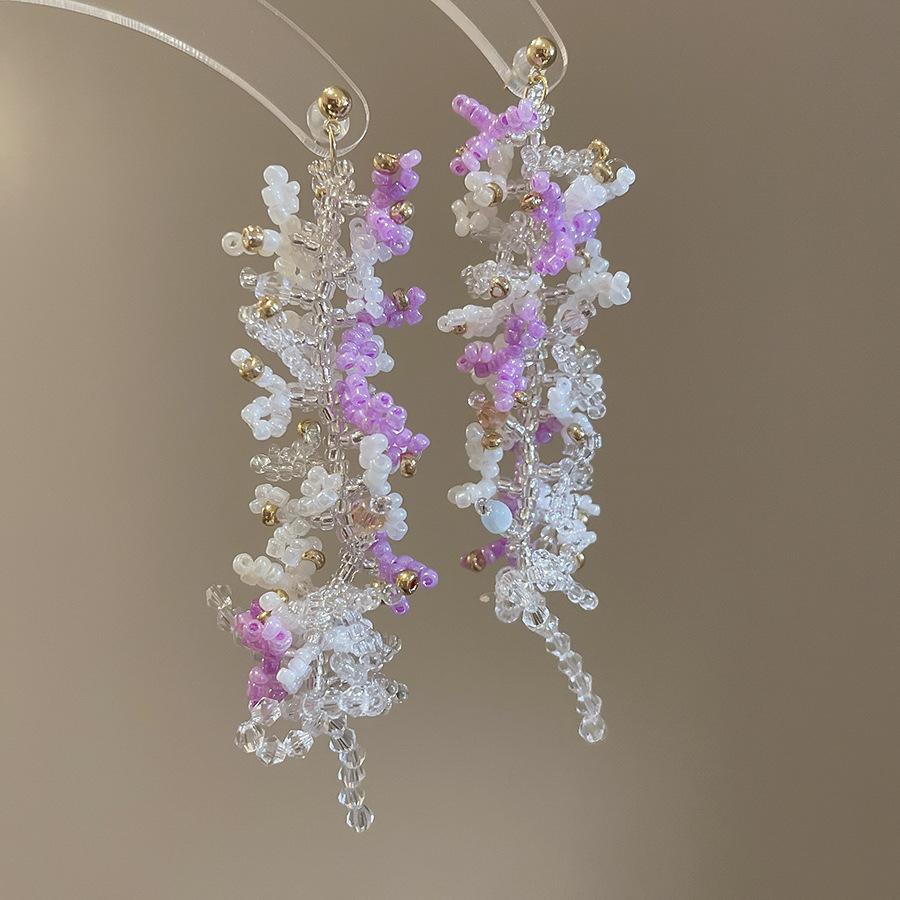 

Модные серьги, легкие роскошные длинные серьги в стиле ретро, ​​свежие и милые серьги, элитные серьги в подарок.