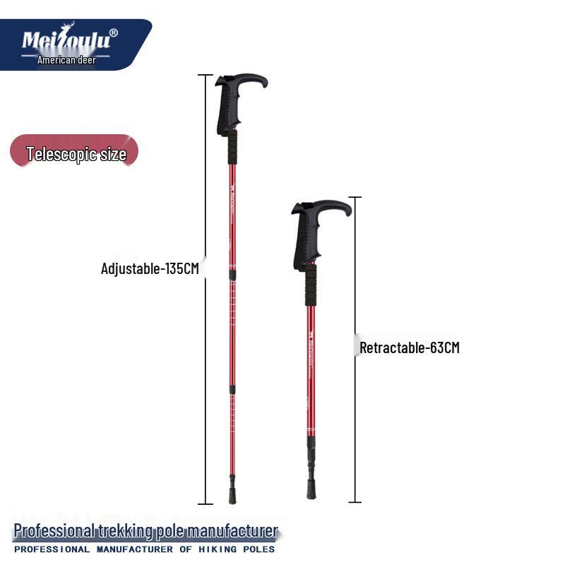 Alüminyum Alaşımlı Yürüyüş Batonları: Dış Mekan Yürüyüşleri İçin Üç Bölümlü Darbe Emici Yürüyüş Bastonları