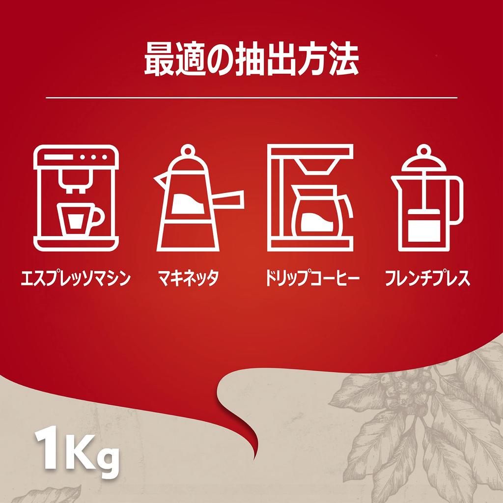 LAVAZZA Qualita Rossa Beans, 1kg, for Regular Coffee, Drip Espresso