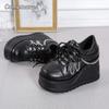 9CM Absatzsteigernde Plateau Punk Damen Schuhe Klobige Sohle Sneaker Schwarz Zapatillas De Mujer Größe 35-42 Zapatos De Mujer