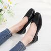Women's Genuine Leather Formal Low-Heel Square-Toe Shoes, Soft Sole & Surface, Versatile for Work
