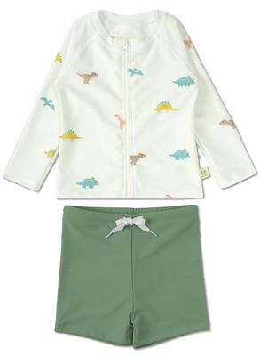 Keratta Ibul Baby Swimsuit, Rash Guard, Swim Pants for Girls and Boys (JP, Height, 90cm, Baby, Dinosaur)