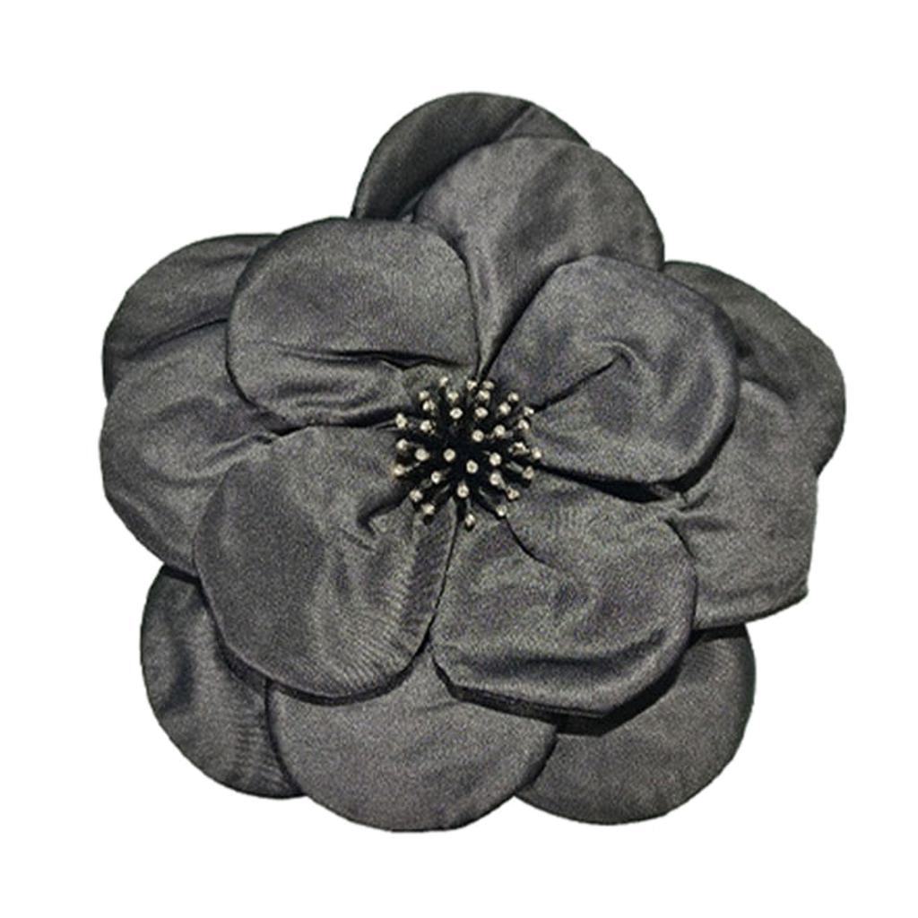 Stylish Big Flower Lapel Pin Comfortable Fabric Floral Brooch Fashionable Multi Tiered Breastpin Ornament for Women