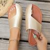 Fashion Women Summer Flat Slippers Casual Solid Color Round Toe Wear Slides Roman Style Solid Soft Sole Slides for Women Size 36-43