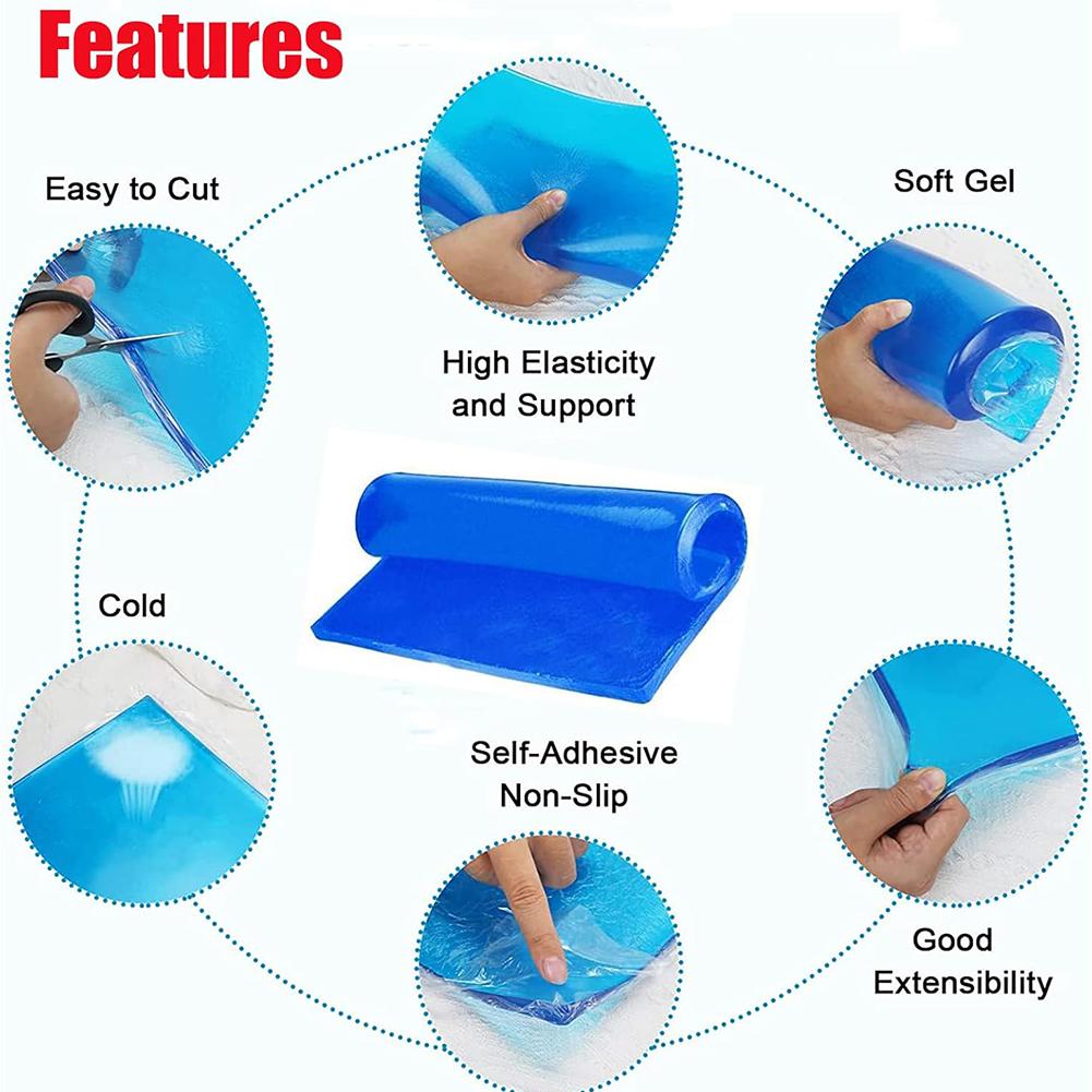 NEW Motorcycle Seat Gel Pad Easy To Cut Motorbike Shock Absorption Mat Motor Modified Seat Pad Comfortable Soft Gel Seat Cushion