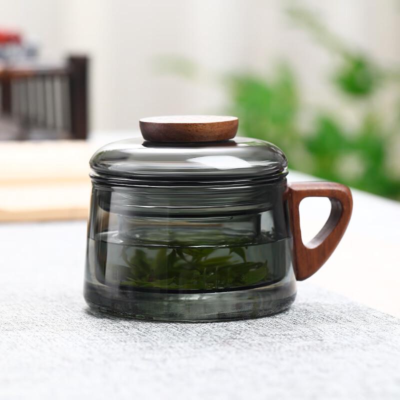 Chubby Glass Tea Infuser Cup with Handle