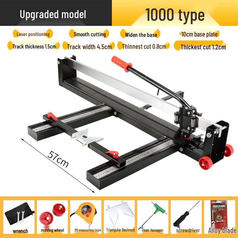 Yüksek Hassasiyetli Lazerli Fayans Kesici - Tamamı Çelik, Yer Karoları için Manuel İtmeli Bıçak, 1600-1800