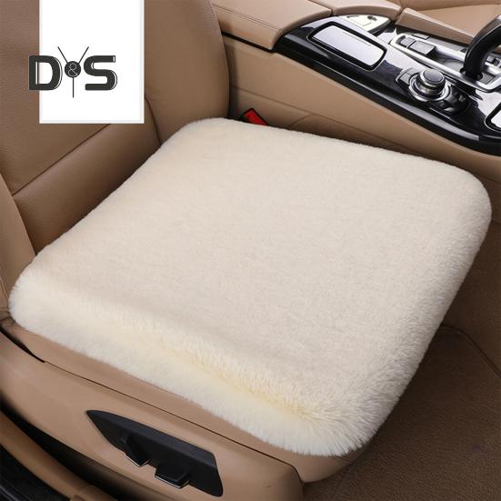 Thickened Plush Car Seat Cushion Set Anti-Slip Design Moisture-Wicking Easy Installation Soft Fluffy Front Back Seat Covers