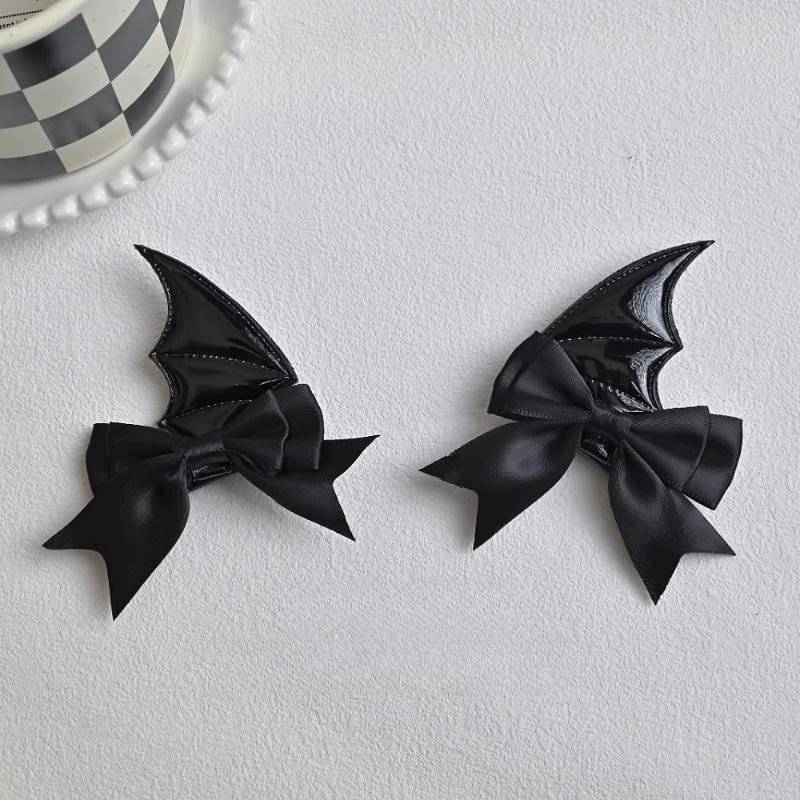 Little Devil Bat Wings Hair Clip Halloween Butterfly Headpiece Lolita Gothic Hairpiece
