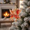 Flat Acrylic Christmas Sheep Ornament Cute Lamb Hanging Pendant for Xmas Tree Holiday Party Home Decoration