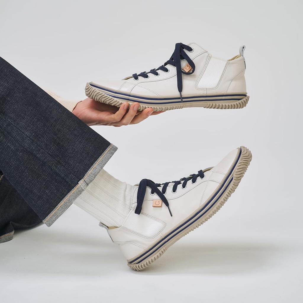 L size Sneakers for Men and Women [Spingle] SP-442 White/Navy (26.5cm)