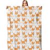 Cute Pet Dog Blanket Soft Lightweight Cozy Flannel Throw Blanket for Kids Lap Bedroom Sofa Couch Bed Travel Office Home Decor